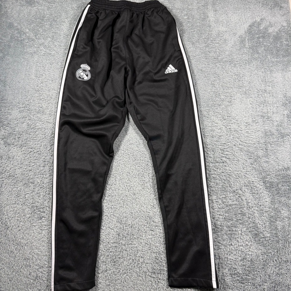 Y2K Adidas Real Madrid Training Pants Mens XL Soccer Joggers Striped Galacticps